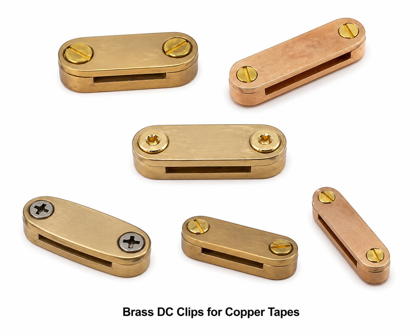 Brass DC Clips for Copper Tapes