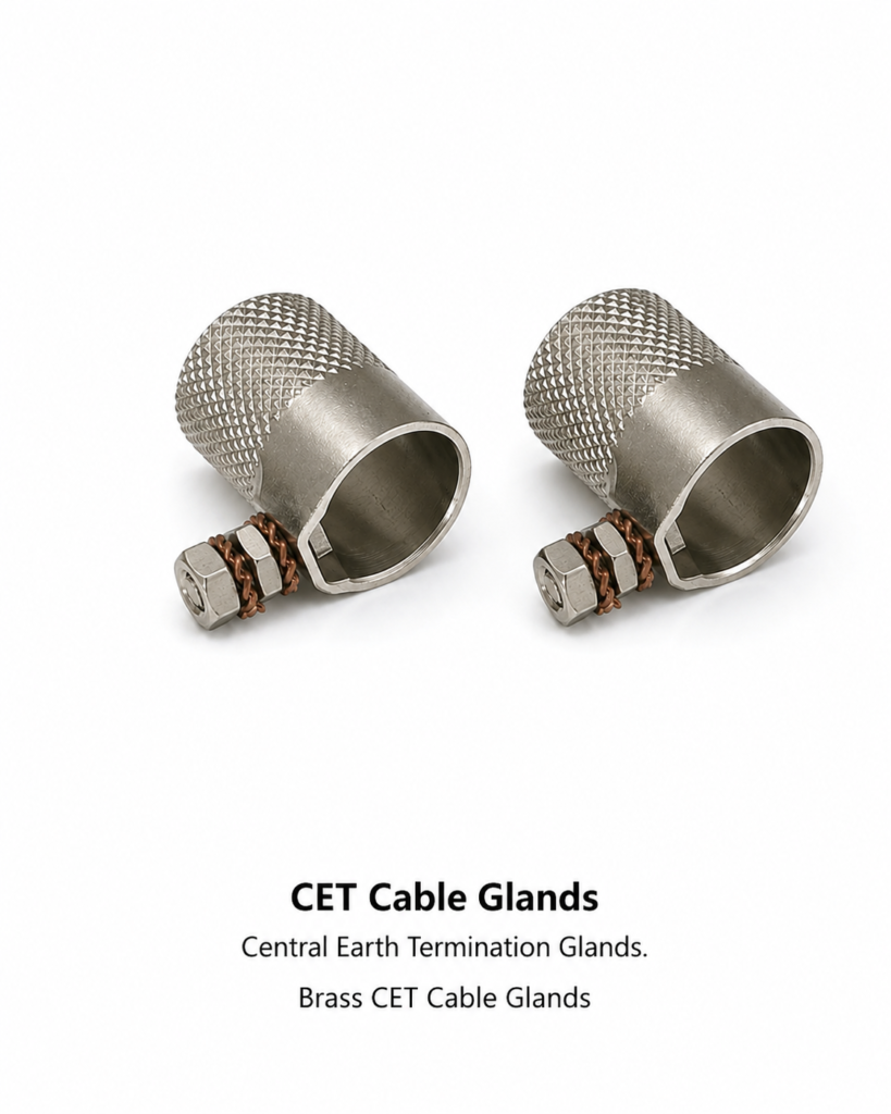 Brass CET Glands – Central Earth Termination Cable Glands by Electrical Accessories India