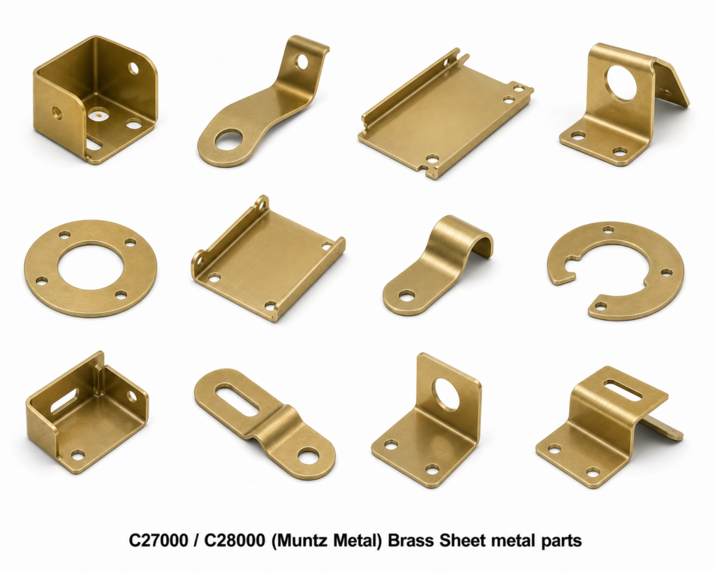 C27000 / C28000 (Muntz Metal) Brass Sheet metal parts