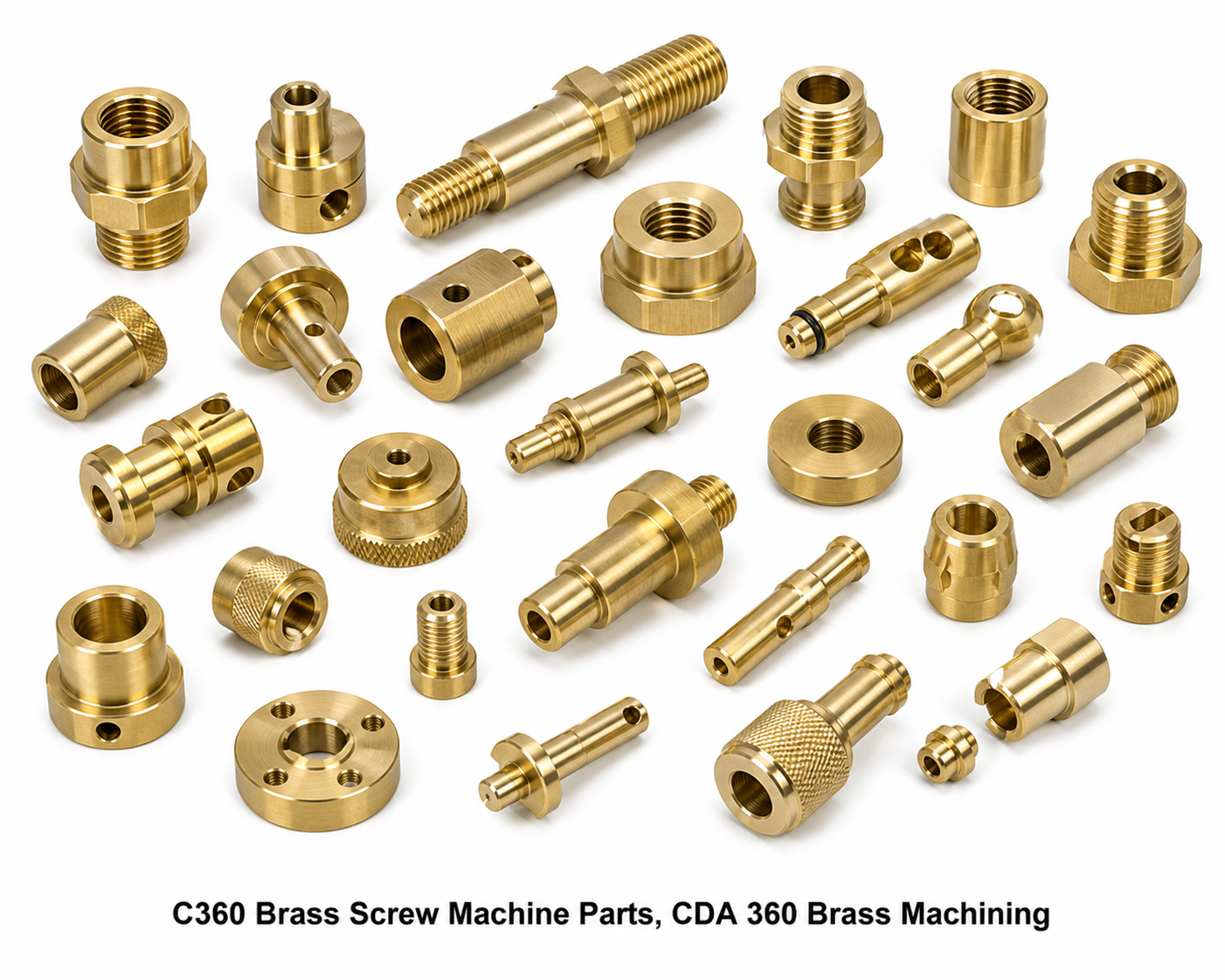 C360 Brass Screw Machine Parts, CDA 360 Brass Machining