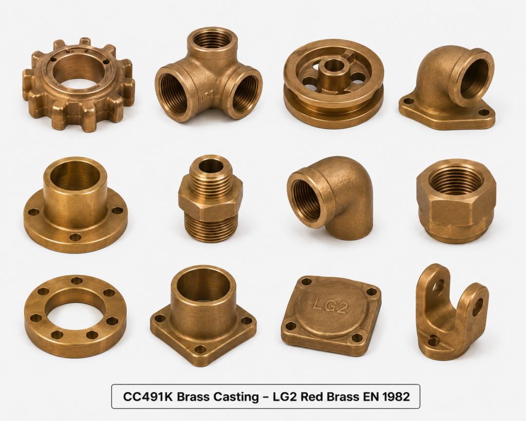 CC491K Brass Casting – LG2 Red Brass EN 1982