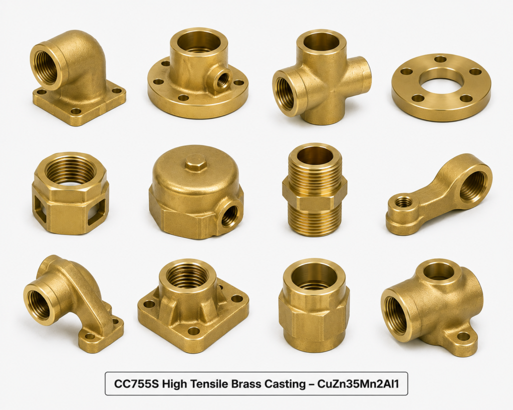 CC755S High Tensile Brass Casting – CuZn35Mn2Al1 