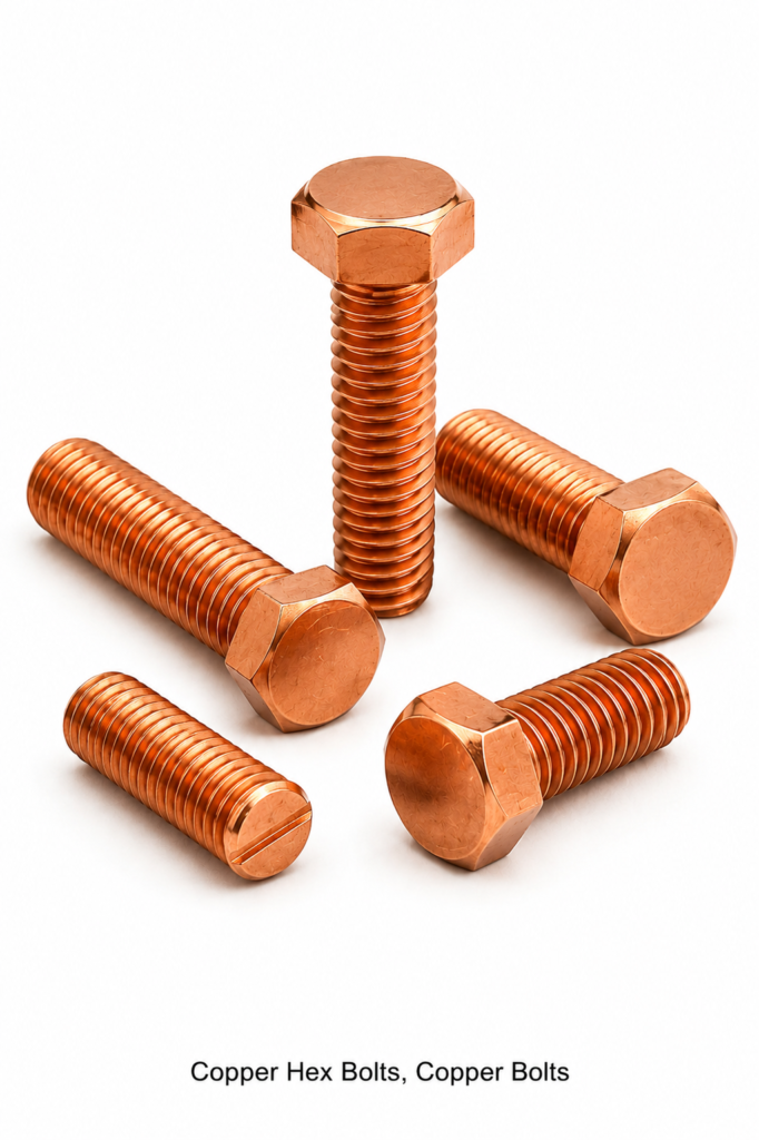 Copper Hex Bolts, Copper Bolts