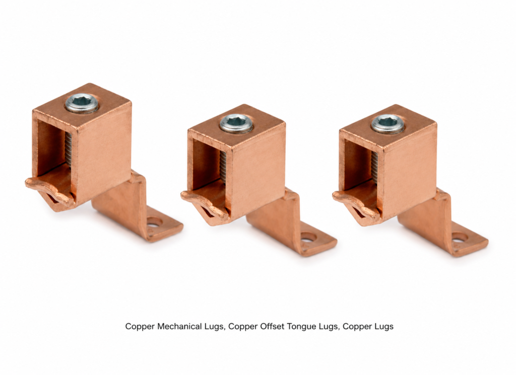 Copper Mechanical Lugs, Copper Offset Tongue Lugs, Copper Lugs