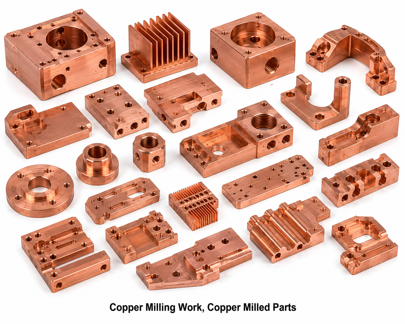 Copper Milling Work, Copper Milled Parts