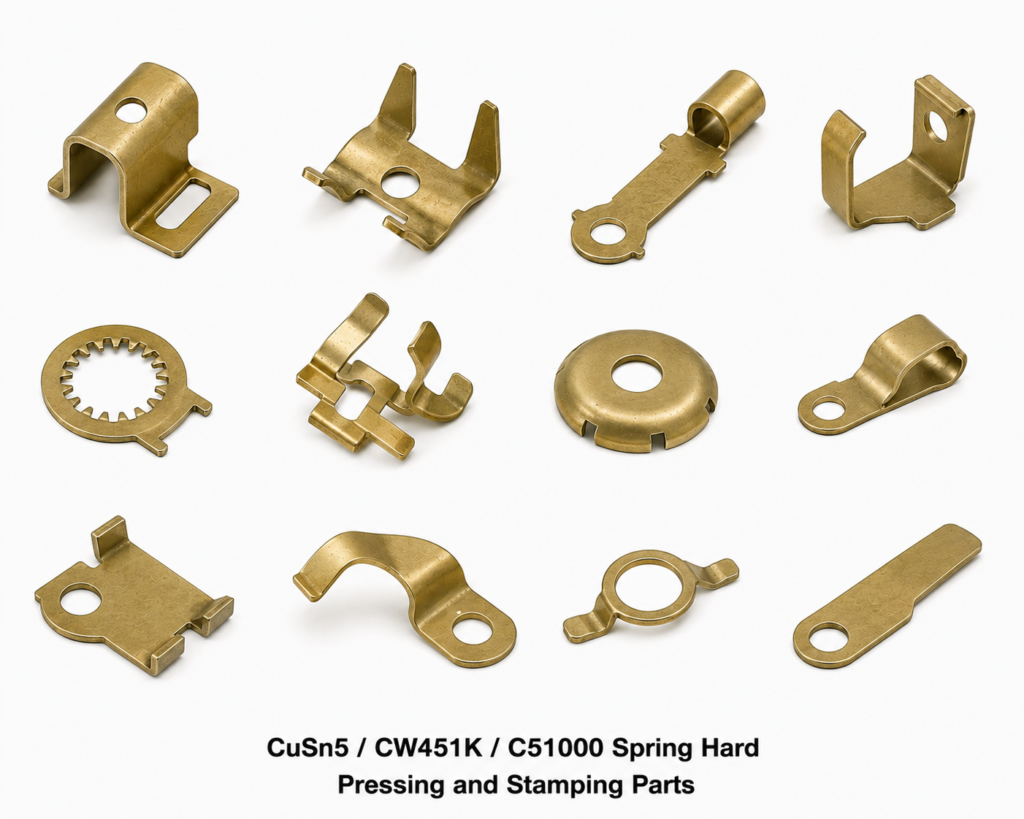 CuSn5-CW451K -C51000 Spring Hard Pressing and Stamping Parts 