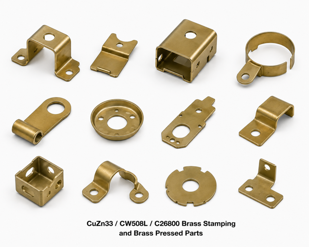 CuZn33 / CW508L / C26800 Brass Stamping and Brass Pressed Parts