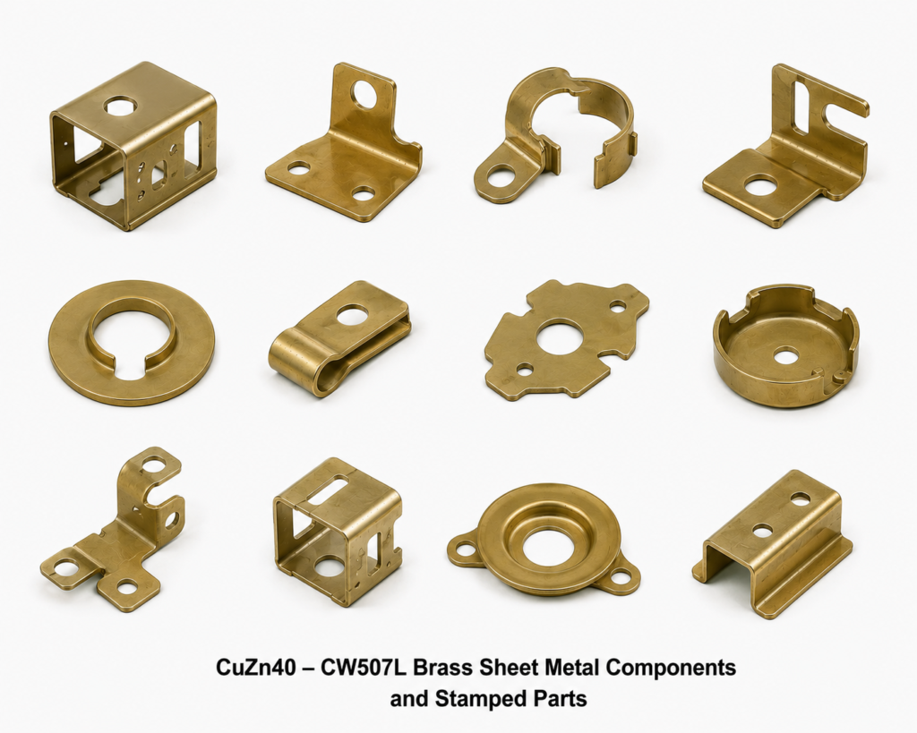 CuZn40 – CW507L Brass Sheet Metal Components and Stamped Parts