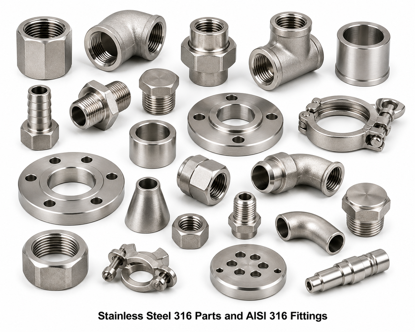 Stainless Steel 316 Parts and AISI 316 Fittings
