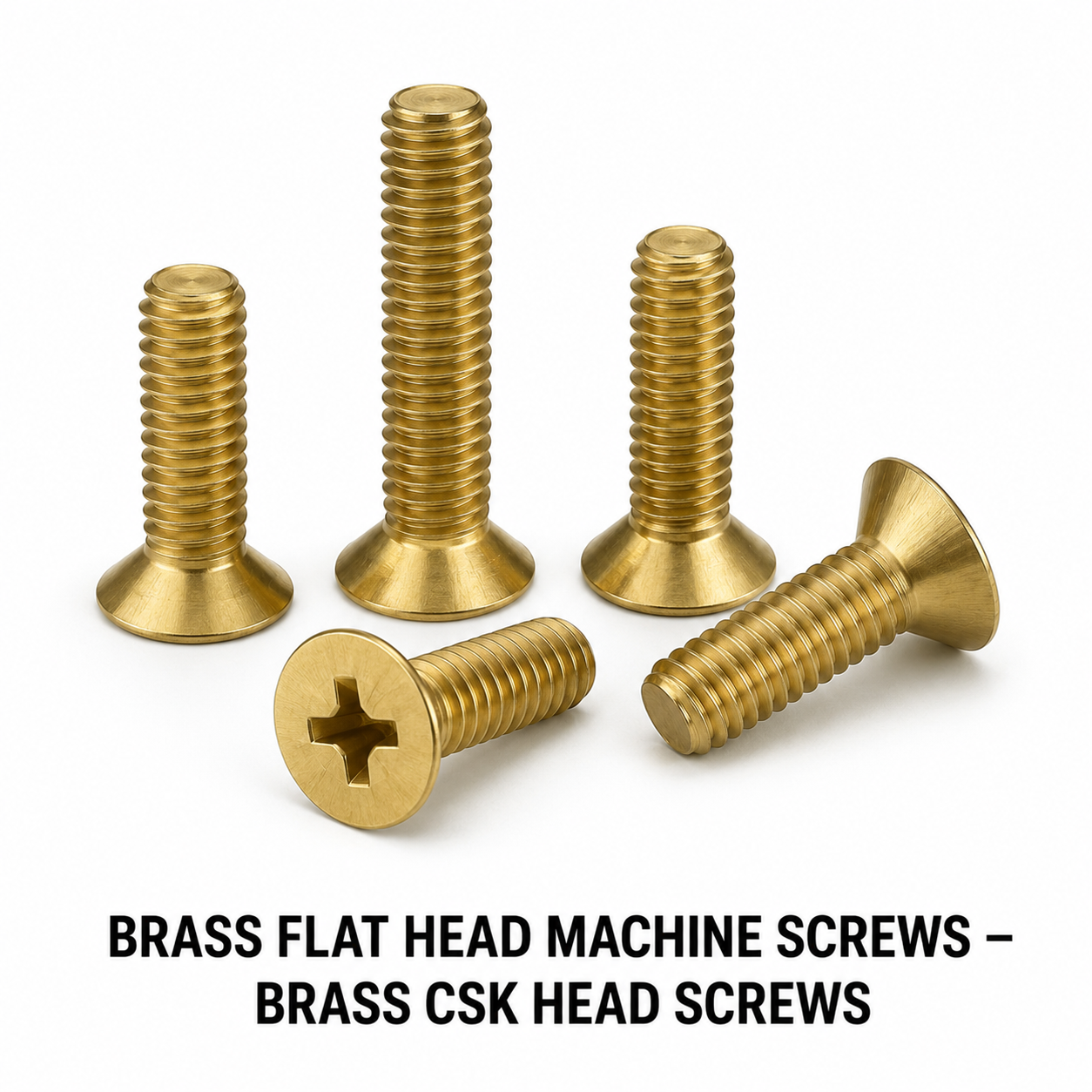 Brass Flat Head Machine Screws – Brass CSK Head Screws