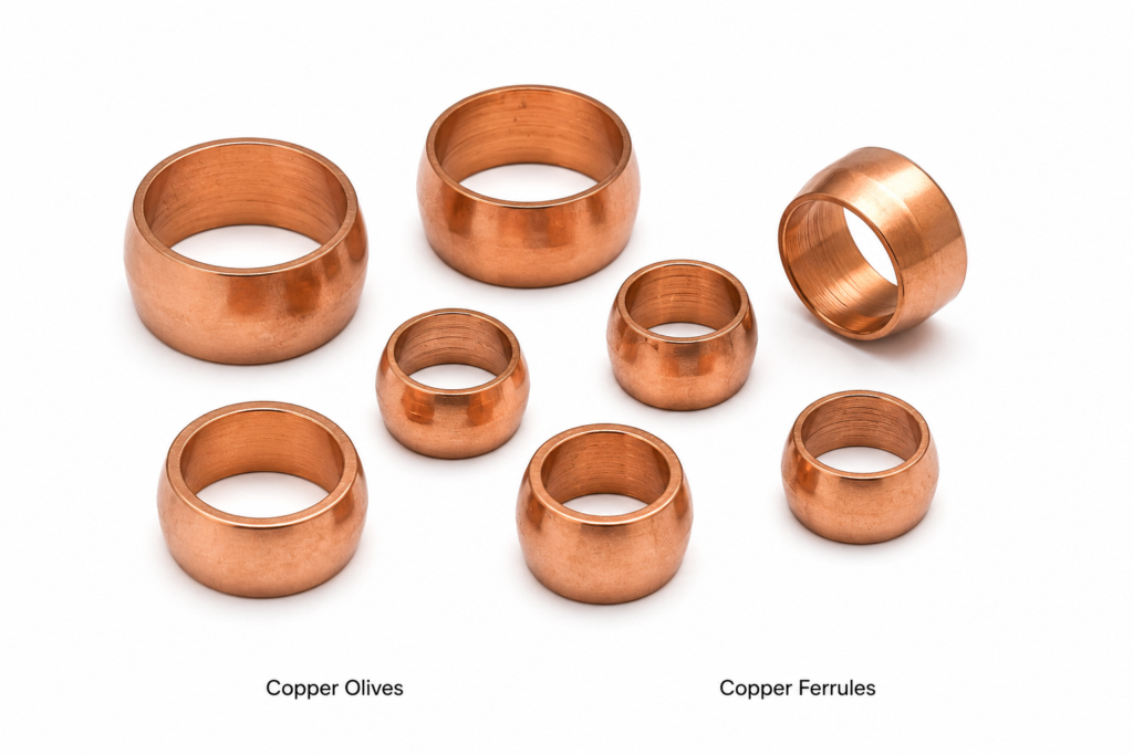 Copper Olives, Copper Ferrules