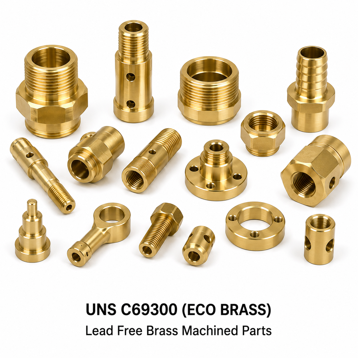 UNS C69300 (ECO BRASS) Lead Free Brass Machined Parts
